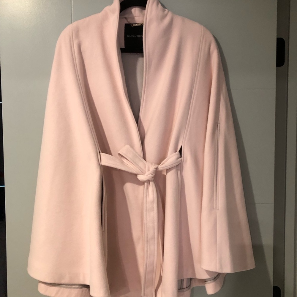 Ivanka Trump Soft Pink Cape with belt